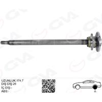AKSMİLİARKA SAĞ INCE UZUN 893mm MERCEDES SPRINTER B906 . VW CRAFTER 30-35-50 Z:26-29 PORYALI