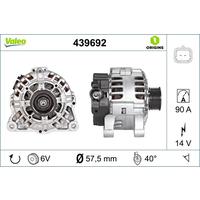 ALTERNATÖR 14V 90A BIPPER-NEMO-P206-P406-PARTNER-PARTNER TEPEE-BERLINGO-XSARA-C5-JUMPY TU1JP