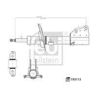 AMORTISOR ON GAZLI. KISA 27mm MERCEDES CITAN W415 12> . RENAULT KANGOO III 08>