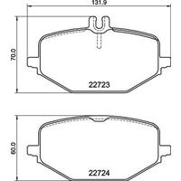 ARKA DİSK FREN BALATASI MERCEDES G500 4.0 01/18> MERCEDES GLE300 2.0D 10/18>