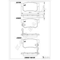 ARKA FREN BALATA HONDA CIVIC 1.4L 1.6L VTEC EP ES EU FD6 FK2 01-13 / ACCORD 2.0L F20 94-98 / CR-V 2.0L K20 RD8 02-06 / LEGEND 3.2L KA7 KA8 24v 91-96 /