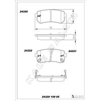 ARKA FREN BALATA HYUNDAI ACCENT ERA 1.4L G4EE 06-10 / İ30 1.4L 1.6L 08-> / İX35 1.6L G4FD GDİ 11-> / KIA CEED 1.4L 1.6L 07-> / SPORTAGE 1.6L G4FD GDİ