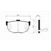 ARKA FREN BALATA HYUNDAI ELANTRA 1.6L G4ED 01-06 / COUPE 1.6L 96-02 / KIA CERATO 1.6L G4ED 04-> 1.5L D4FA CRDİ 04-06 1.6L D4FB 07-10 2.0L D4EA dizel 0