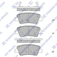 ARKA FREN BALATA HYUNDAI ELANTRA 1.6L D4FB G4FG 6 vites 16- / i20 1.1L 1.2L 1.4L 15- / KIA SPORTAG E 1.6L G4FJ 7 vites 15- ÜSTTEN DELİKLİ TİP