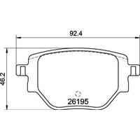 ARKA FREN BALATASI CORSA F 19> C4 20> 2008 19> 208 19> 249 mm