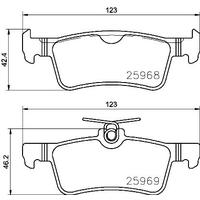 ARKA FREN BALATASI P308 II 1.2 VTİ-1.2 THP-1.6 HDİ-2.0 HDİ 13 FREN DİSKİ ÇAPI 249mm İÇİN