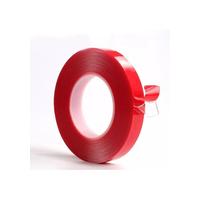 ÇİFT TARAFLI BANT 15mm x 5mt KIRMIZI ŞEFFAF