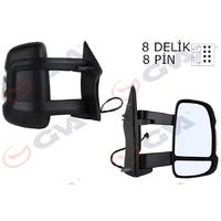 DIŞ DİKİZ AYNASI SAĞ DUCATO-BOXER-JUMPER 06 ELEKTRİKLİ ISITMALI SİNYALLİ UZUN KOL KONVEKS 8 FİŞ VM-6203NEHR