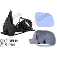 DIŞ DİKİZ AYNASI SAĞ GOLF-BORA 98 ELEKTRİKLİ ASTARLI KONVEKS 5 FİŞ VM-188R