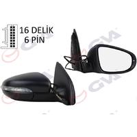 DIŞ DİKİZ AYNASI SAĞ GOLF 09 ELEKTRİKLİ ISITMALI SİNYALLİ KONVEKS 6 FİŞ VM- 6197EHPR