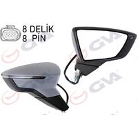 DIŞ DİKİZ AYNASI SAĞ LEON 12 ELEKTRİKLİ KATLANIR ISITMALI SENSÖRLÜ SİNYALLİ ASTARLI KONVEKS VM-367EBR