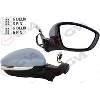 DIŞ DİKİZ AYNASI SAĞ P2008-P208 13> ELEKTRİKLİ ISITMALI SİNYALLİ SENSÖRLÜ ASTARLI KONVEKS VM-509EHPSR