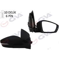 DIŞ DİKİZ AYNASI SAĞ POLO 09 ELEKTRİKLİ ISITMALI SİNYALLİ ASFERİK 6 FİŞ VM-388NEHR