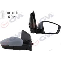 DIŞ DİKİZ AYNASI SAĞ POLO 09 ELEKTRİKLİ ISITMALI ASTARLI KONVEKS 6 FİŞ VM-388NEHPR