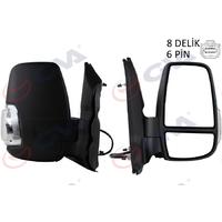 DIŞ DİKİZ AYNASI SAĞ TRANSIT 14 ELEKTRİKLİ ISITMALI BEYAZ SİNYALLİ DESENLİ KONVEKS 6 FİŞ VM-6329EHR