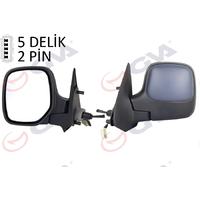 DIŞ DİKİZ AYNASI SOL BERLINGO-PARTNER 97 MEKANİK ISITMALI KONVEKS ASTARLI 2 FİŞ VM-118NPL