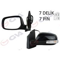 DIŞ DİKİZ AYNASI SOL COROLLA 08 ELEKTRİKLİ ISITMALI KATLANIR SİNYALLİ ASTARLI KONVEKS 7 FİŞ VM-6263EBL