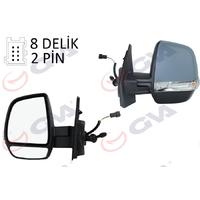 DIŞ DİKİZ AYNASI SOL DOBLO 11> OPEL COMBO 12>18 MEKANİK SİNYALLİ ASTARLI ÇİFT CAM KONVEKS VM-669PL