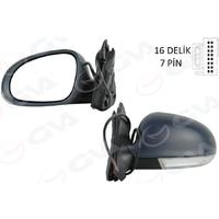 DIŞ DİKİZ AYNASI SOL ELEKTRİKLİ ISITMALI SİNYALLİ HAFIZALI ASTARLI ASFERİK VW GOLF 20