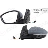 DIŞ DİKİZ AYNASI SOL ELEKTRİKLİ ISITMALI SİNYALLİ KATLANIR Ç.AYDINLATMALI ASTARLI KONVEKS 208 19- CORSA F 19- 10H10P