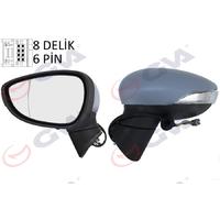 DIŞ DİKİZ AYNASI SOL FIESTA 08 ELEKTRİKLİ ISITMALI SİNYALLİ ASTARLI ASFERİK 6 FİŞ VM-6313EHPAL