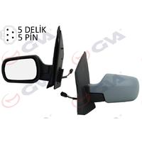 DIŞ DİKİZ AYNASI SOL FIESTA 02 ELEKTRİKLİ ISITMALI ASTARLI KONVEKS 5 FİŞ VM-312EHPL