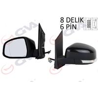 DIŞ DİKİZ AYNASI SOL FOCUS II 08 11 ELEKTRİKLİ ISITMALI SİNYALLİ ASFERİK 6 FİŞ VM-6304EHAL KAPAKLI