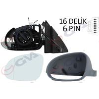 DIŞ DİKİZ AYNASI SOL JETTA 04 GOLF V 05 ELEKTRİKLİ ISITMALI SİNYALLİ ASTARLI ASFERİK 7 FİŞ VM-381EHPAL