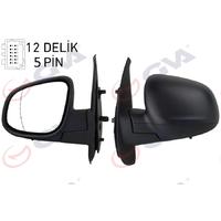 DIŞ DİKİZ AYNASI SOL KANGOO-CITAN 13 ELEKTRİKLİ ISITMALI DESENLİ ASFERİK 5 FİŞ VM-6132EHAL