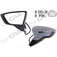 DIŞ DİKİZ AYNASI SOL LEON 12> ELEKTRİKLİ KATLANIR ISITMALI SENSÖRLÜ SİNYALLİ ASTARLI KONVEKS VM-367EBL