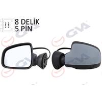 DIŞ DİKİZ AYNASI SOL LOGAN SW-MCV 08> ELEKTRİKLİ ISITMALI ASTARLI KONVEKS 5 FİŞ VM-6801EHPL