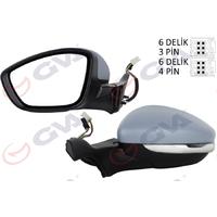DIŞ DİKİZ AYNASI SOL P2008-P208 13 ELEKTRİKLİ ISITMALI SİNYALLİ ASTARLI KONVEKS VM-509EHPL