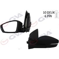 DIŞ DİKİZ AYNASI SOL POLO 09 ELEKTRİKLİ ISITMALI SİNYALLİ ASFERİK 6 FİŞ VM-388NEHAL