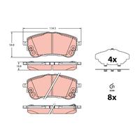DİSK BALATA ÖN COROLLA COMMERCIAL E21 1.8 VVTİ HYBRİD ZWE211 2019