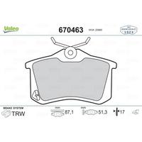 DİSK FREN BALATASI ARKA RENAULT MEGANE II. III. IV HB. FLUENCE PEUGEOT 207. 307. 308. PARTNER II.