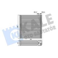 EVAPORATOR TOYOTA COROLLA 1.4-1.6 2.0D-4D 01-08 BRAZING AL/AL 255X265X58