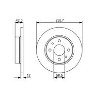 FREN DİSKİ ÖN LADA SAMARA 86 99 VEGA 95 05 238.7x52.8x12