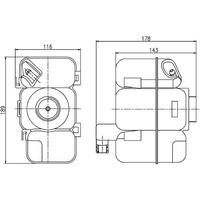 GENLEŞME TANKI RADYATÖRÜ YEDEK SU DEPOSU VOLVO S60/ V70/ S80/ XC90