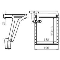 KALORİFER BRAZİNG HEATER 158X216.5X26 ELANTRA 1.6CRDİ/1.6İ - İ30 / CEED 2010 77652