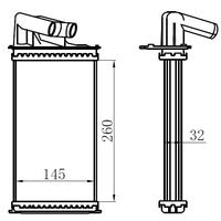 KALORİFER RADYATÖRÜ BRAZİNG LGN 260X156X32 OTO.-MEK.