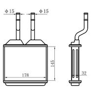 KALORİFER RADYATÖRÜ BRAZİNG CORSA B 93-00 -TIGRA 94-98 -COMBO 145x178x32