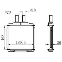 KALORİFER RADYATÖRÜ BRAZİNG DAEWOO NUBIRA-LACETTI 04 > CHEVROLET LACETTI-NUBIRA 05 > 168x183x26
