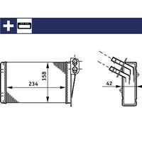 KALORİFER RADYATÖRÜ CLIO II 00 SYMBOL II 08 234x158x42