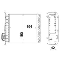 KALORİFER RADYATÖRÜ VOLVO 850 91-96 C70 98-05 S70 97-00 V70 97-00