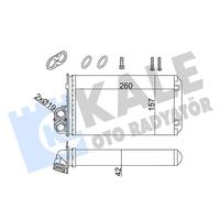 KALORİFER RENAULT TRAFIC II-OPEL VIVARO A-NISSAN PRIMASTAR 1.9/2.0/2.5DCI 01 CONTA İLAVELİ AL/MKNK 260X157X42 93198689