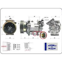KLİMA KOMPRESÖRÜ SIFIR ÜRÜN RENAULT CLIO III 04 12 KANGOO II 08 MODUS 04 MICRA III 03 10 QASHQAI J10 06 13 1.5dCi K9K 12V 6 KANAL 125MM -MERCEDES CITA