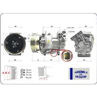 KLİMA KOMPRESÖRÜ SIFIR ÜRÜN RENAULT CLIO III 04 12 KANGOO II 08 MODUS 04 MICRA III 03 10 QASHQAI J10 06 13 1.5dCi K9K 12V 6 KANAL 125MM MERCEDES CITAN