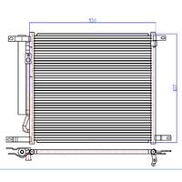 KLİMA KONDENSERİ CHEVROLET AVEO 1.2İ-1.4İ 05 > 528X425X18 OTO.-MEK.