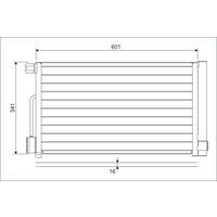 KLİMA KONDENSERİ COMBO D-CORSA D-E ADAM-BIPPER-TEPEE-NEMO 1.2-1.4 HDI 08 &gt;FIORINO 1.4-1.3D MJ 07 &gt; 571x351X12