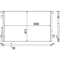 KLİMA RADYATÖRÜ KONDANSATÖR OPEL VECTRA C 02&gt; 660x411x16